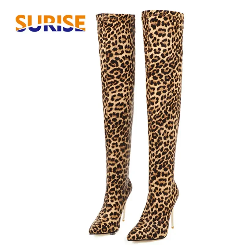 No Show Sock Women - Plus size estiramento leopardo sobre o
