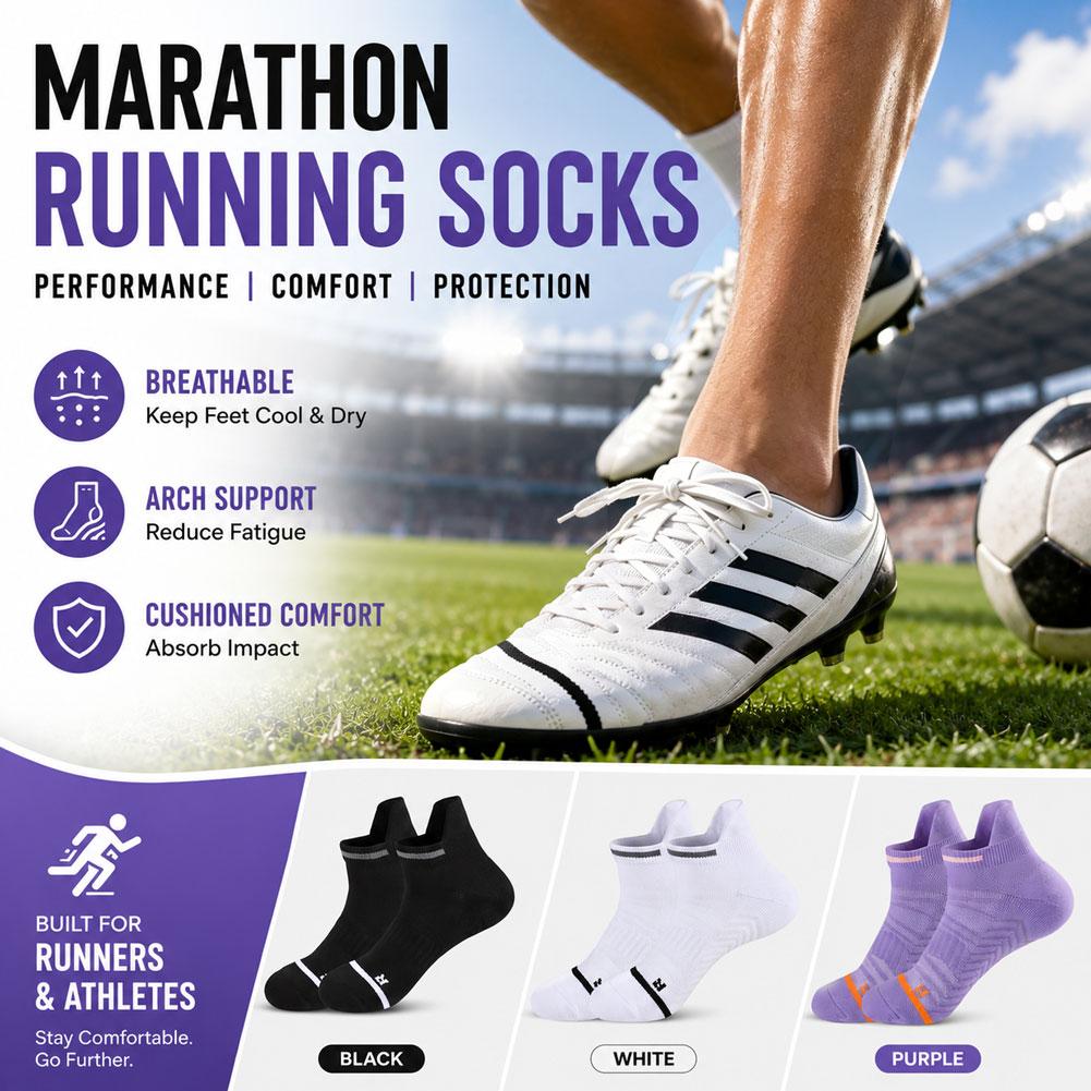 Ankle Sock Low Cut - Meias de Corrida para Maratona Masculinas